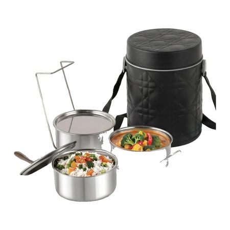 Cello Ornetto insulated lunch carrier with three steel containers